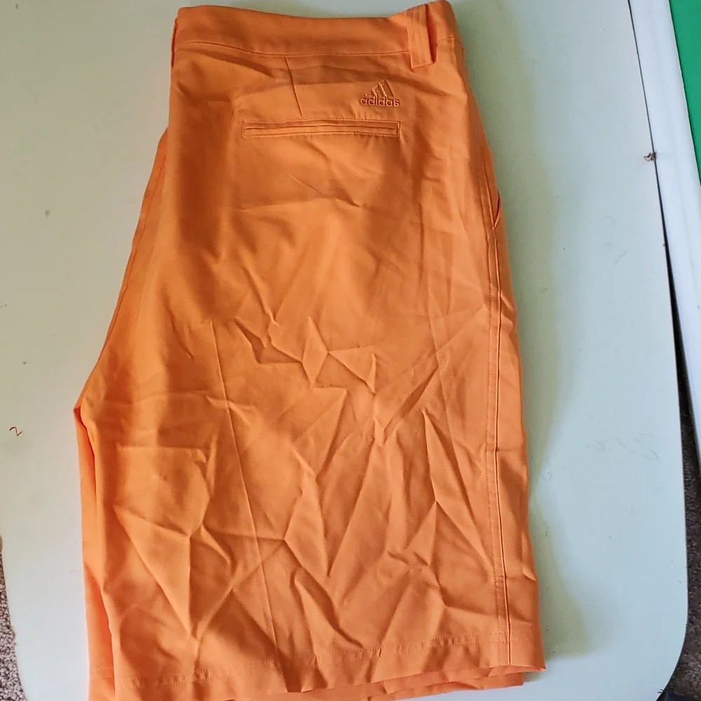 Adidas climalite men's 38 orange breathable activewear shorts